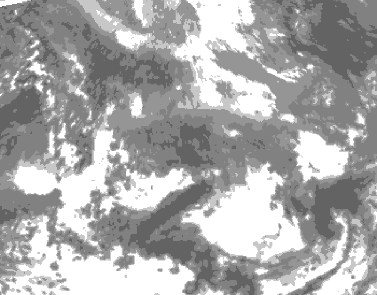 GDPS total cloud 132 hour forecast chart for Canada based on 2026/04/22 0000Z data