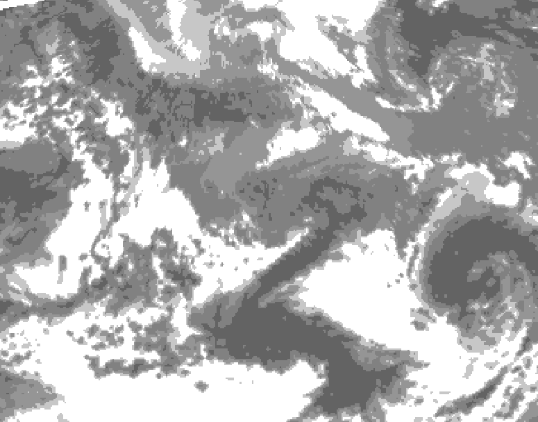 GDPS total cloud 150 hour forecast chart for Canada based on 2026/04/22 0000Z data