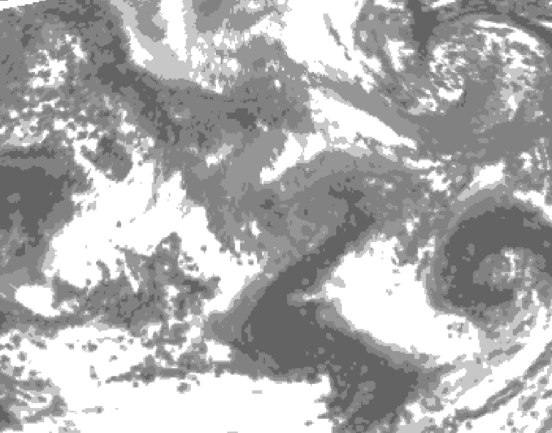 GDPS total cloud 156 hour forecast chart for Canada based on 2026/04/22 0000Z data