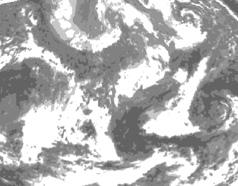 GDPS total cloud 180 hour forecast chart for Canada based on 2026/04/22 0000Z data