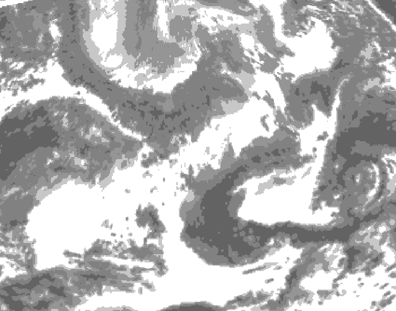 GDPS total cloud 186 hour forecast chart for Canada based on 2026/04/22 0000Z data