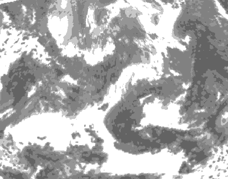 GDPS total cloud 198 hour forecast chart for Canada based on 2026/04/22 0000Z data