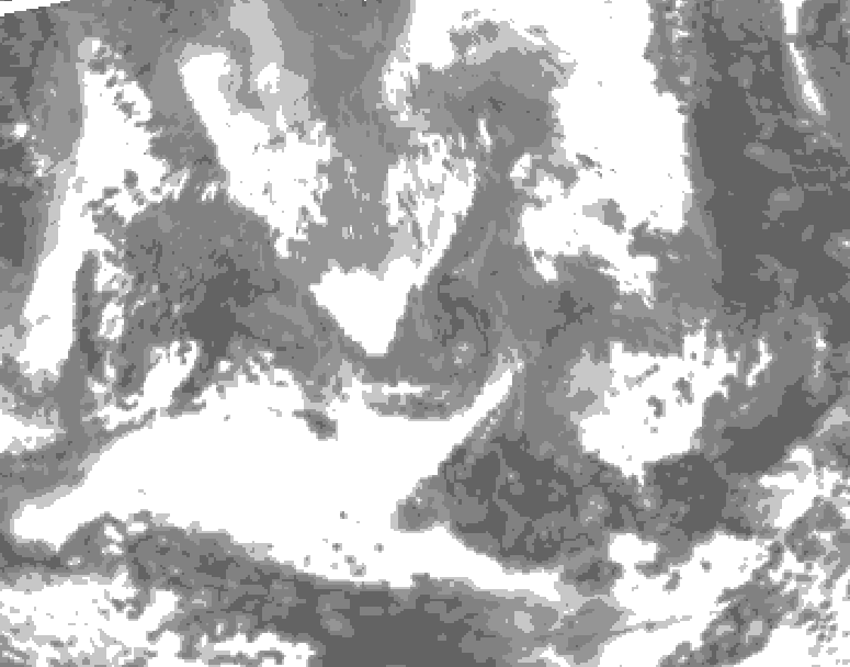 GDPS total cloud 222 hour forecast chart for Canada based on 2026/04/22 0000Z data