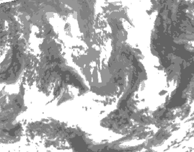GDPS total cloud 240 hour forecast chart for Canada based on 2026/04/22 0000Z data