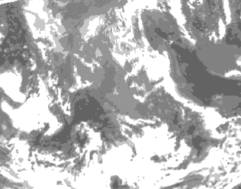 GDPS total cloud 012 hour forecast chart for Canada based on 2026/04/22 1200Z data