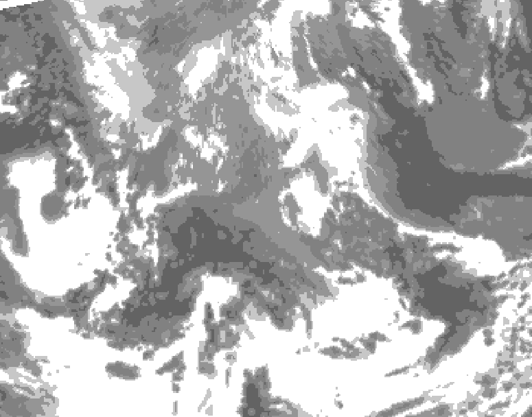 GDPS total cloud 018 hour forecast chart for Canada based on 2026/04/22 1200Z data