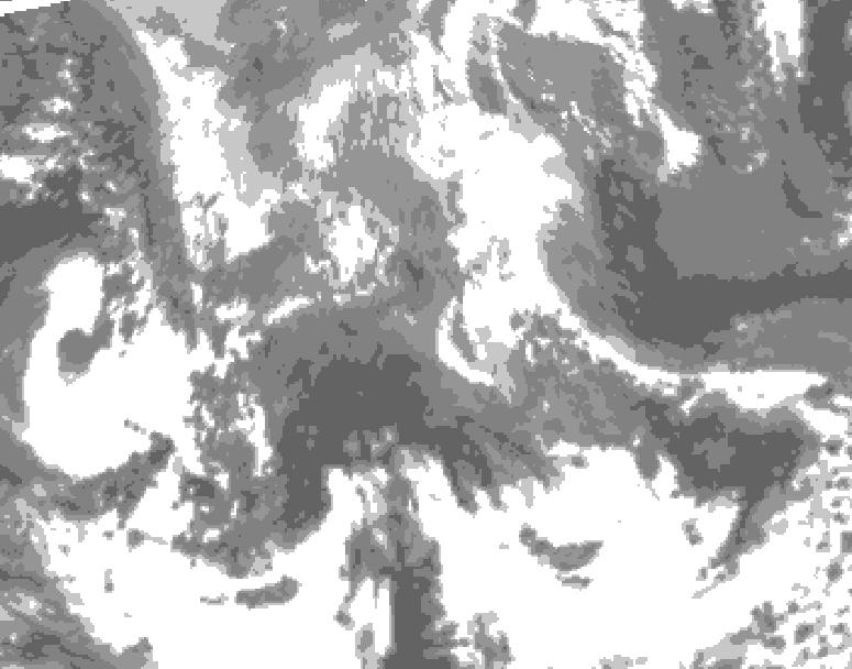 GDPS total cloud 024 hour forecast chart for Canada based on 2026/04/22 1200Z data