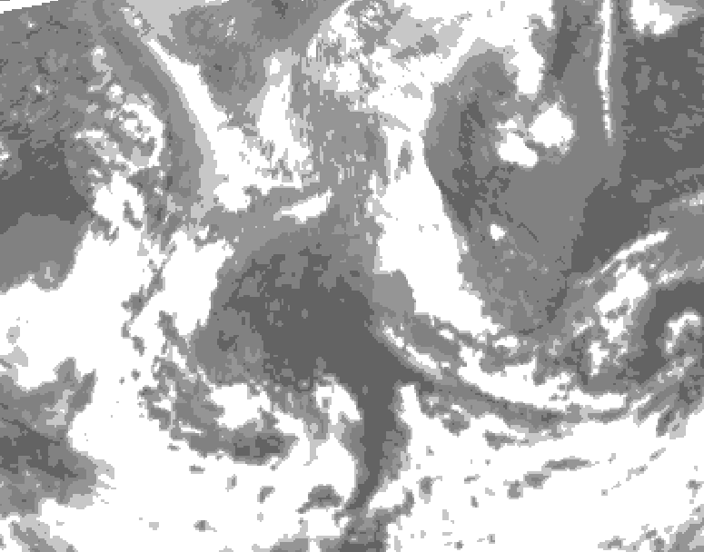 GDPS total cloud 042 hour forecast chart for Canada based on 2026/04/22 1200Z data