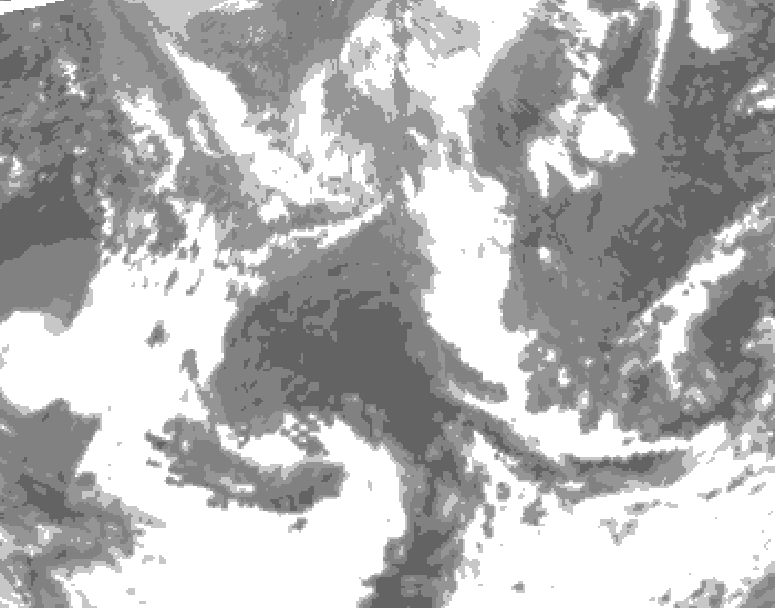 GDPS total cloud 048 hour forecast chart for Canada based on 2026/04/22 1200Z data