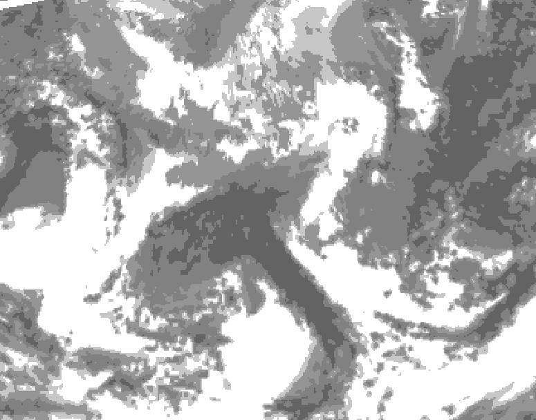 GDPS total cloud 060 hour forecast chart for Canada based on 2026/04/22 1200Z data