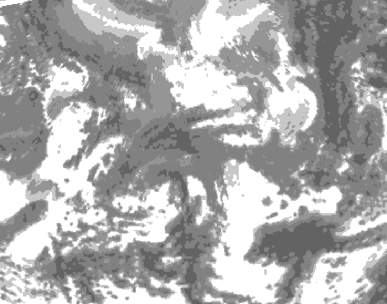 GDPS total cloud 090 hour forecast chart for Canada based on 2026/04/22 1200Z data