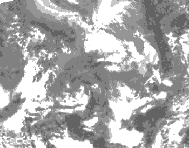 GDPS total cloud 096 hour forecast chart for Canada based on 2026/04/22 1200Z data