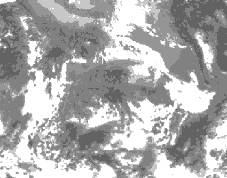 GDPS total cloud 108 hour forecast chart for Canada based on 2026/04/22 1200Z data