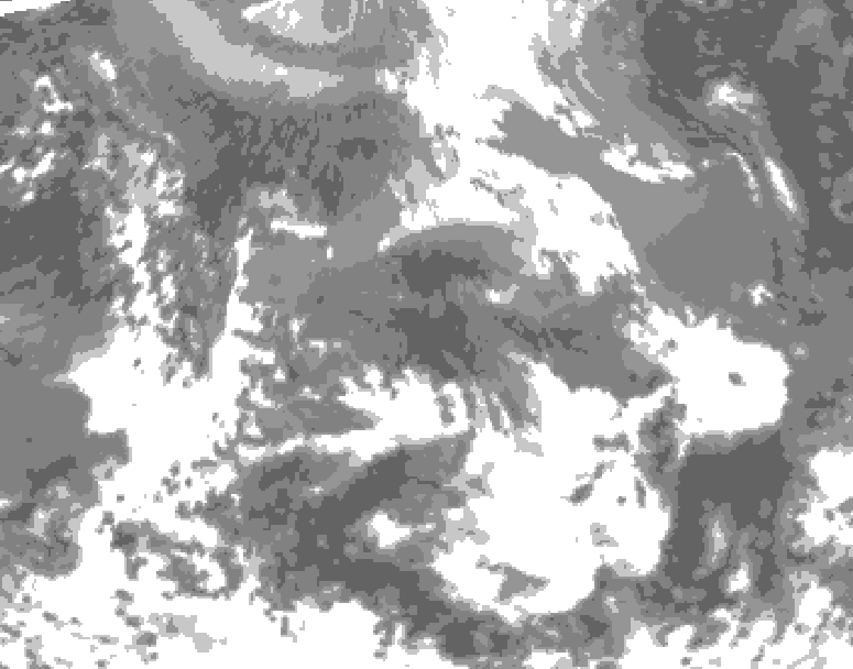GDPS total cloud 114 hour forecast chart for Canada based on 2026/04/22 1200Z data