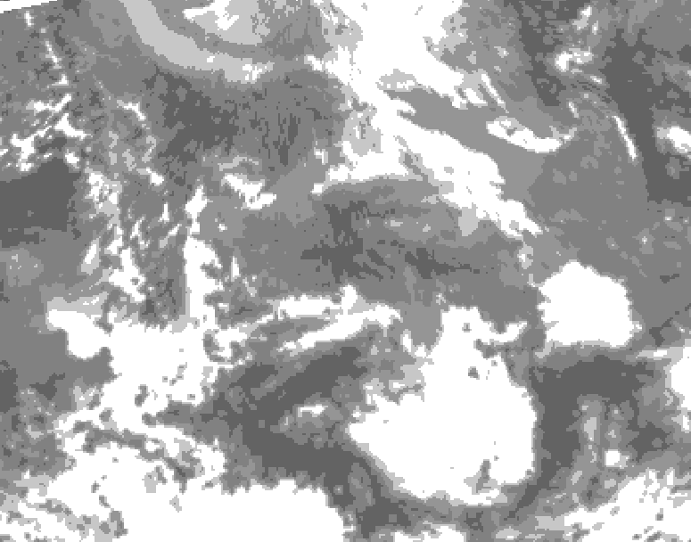 GDPS total cloud 120 hour forecast chart for Canada based on 2026/04/22 1200Z data