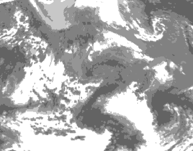 GDPS total cloud 138 hour forecast chart for Canada based on 2026/04/22 1200Z data