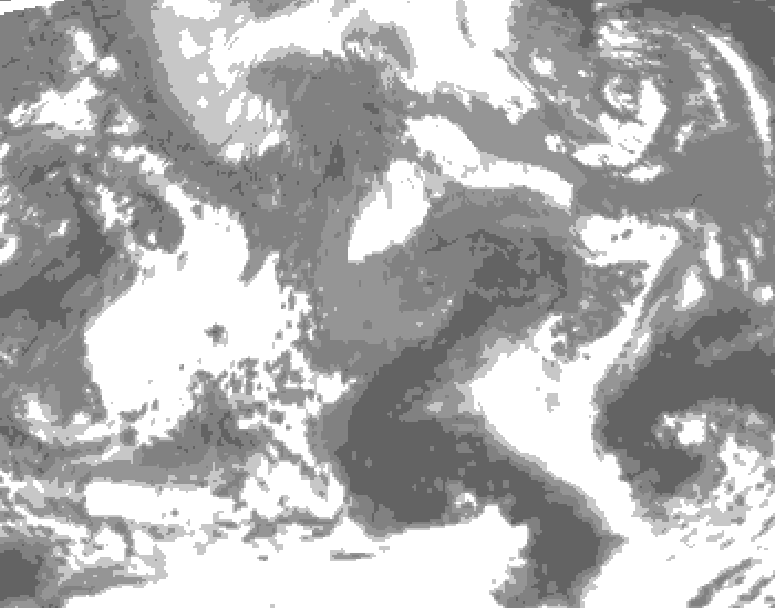 GDPS total cloud 150 hour forecast chart for Canada based on 2026/04/22 1200Z data