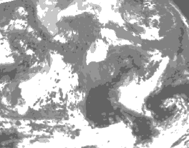 GDPS total cloud 156 hour forecast chart for Canada based on 2026/04/22 1200Z data