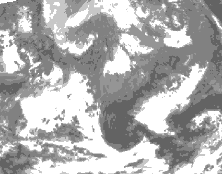 GDPS total cloud 162 hour forecast chart for Canada based on 2026/04/22 1200Z data