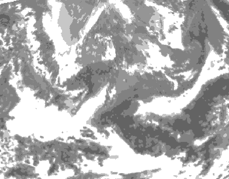 GDPS total cloud 186 hour forecast chart for Canada based on 2026/04/22 1200Z data