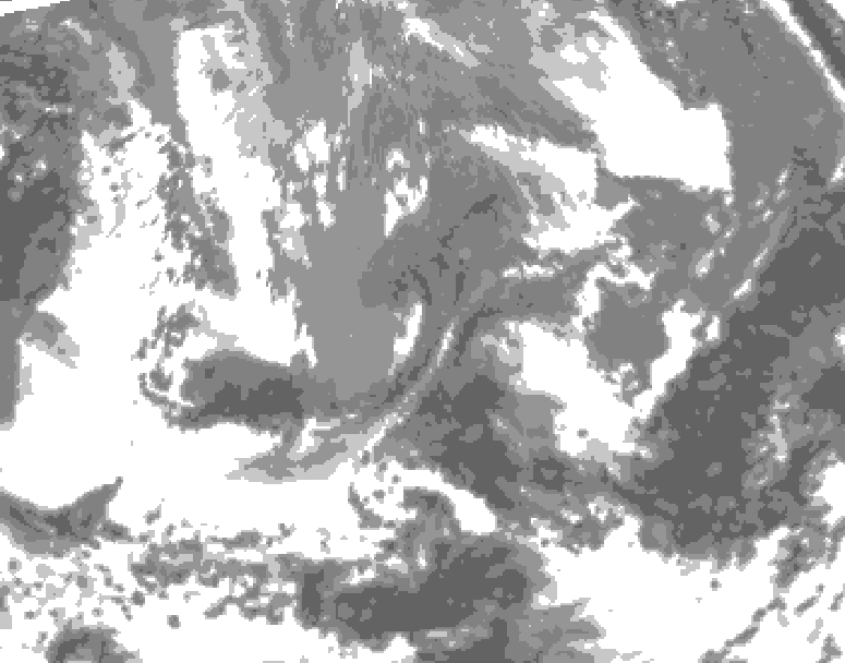 GDPS total cloud 210 hour forecast chart for Canada based on 2026/04/22 1200Z data
