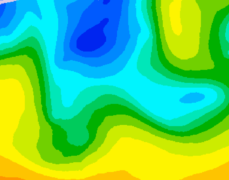 GDPS 500 millibar geopotential height 006 hour forecast chart for Canada based on 2026/04/23 0000Z data