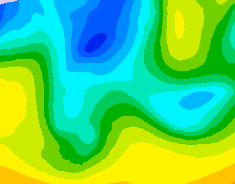 GDPS 500 millibar geopotential height 012 hour forecast chart for Canada based on 2026/04/23 0000Z data