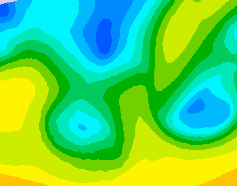 GDPS 500 millibar geopotential height 030 hour forecast chart for Canada based on 2026/04/23 0000Z data