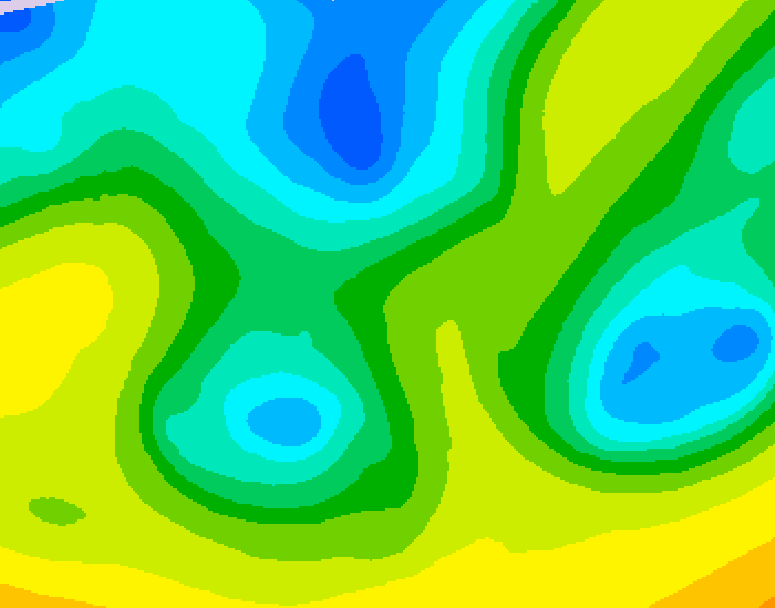 GDPS 500 millibar geopotential height 036 hour forecast chart for Canada based on 2026/04/23 0000Z data
