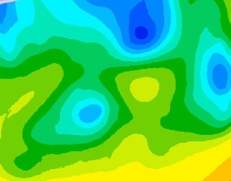 GDPS 500 millibar geopotential height 072 hour forecast chart for Canada based on 2026/04/23 0000Z data