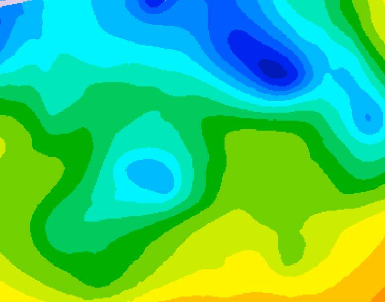 GDPS 500 millibar geopotential height 090 hour forecast chart for Canada based on 2026/04/23 0000Z data