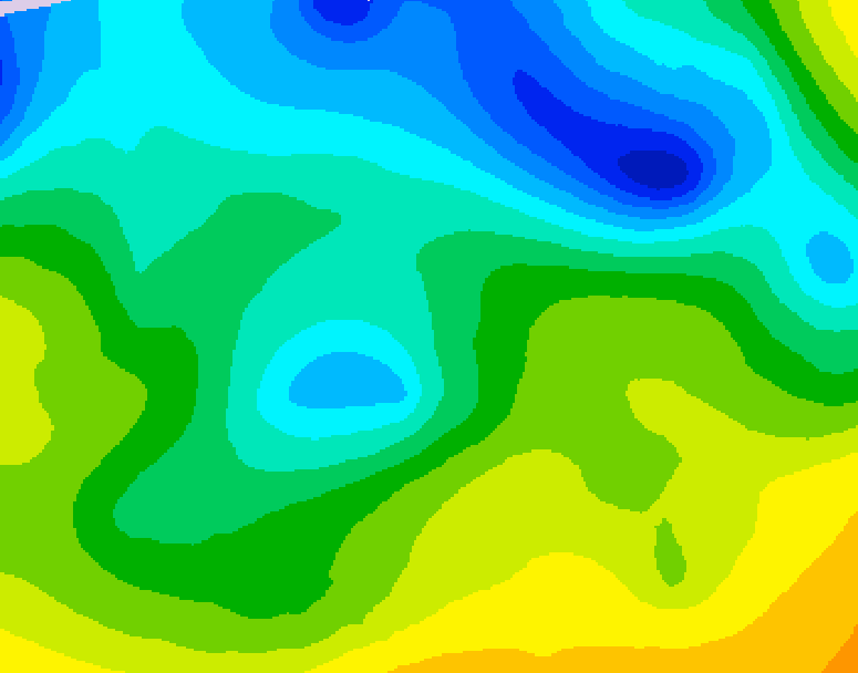 GDPS 500 millibar geopotential height 096 hour forecast chart for Canada based on 2026/04/23 0000Z data