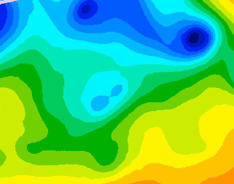 GDPS 500 millibar geopotential height 114 hour forecast chart for Canada based on 2026/04/23 0000Z data