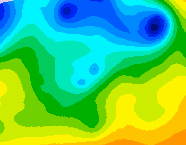 GDPS 500 millibar geopotential height 120 hour forecast chart for Canada based on 2026/04/23 0000Z data