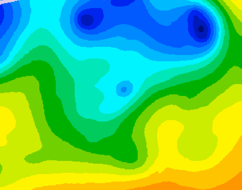 GDPS 500 millibar geopotential height 126 hour forecast chart for Canada based on 2026/04/23 0000Z data