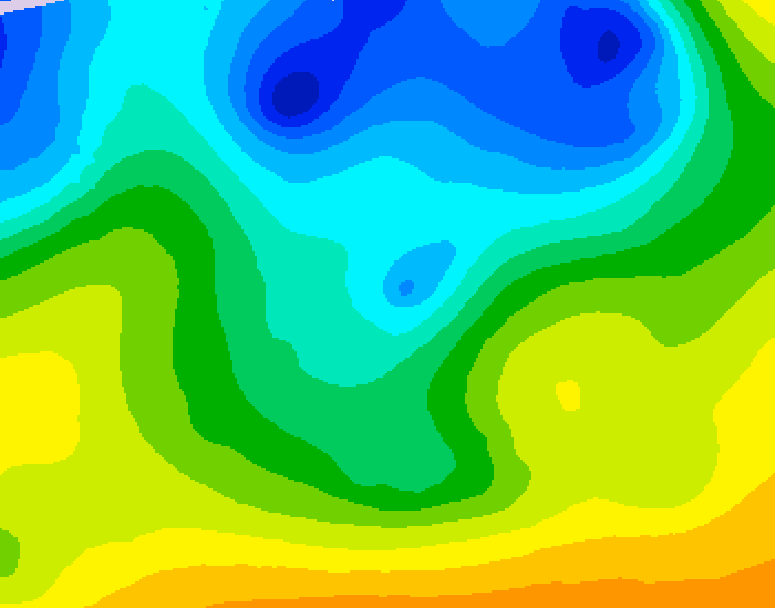 GDPS 500 millibar geopotential height 138 hour forecast chart for Canada based on 2026/04/23 0000Z data