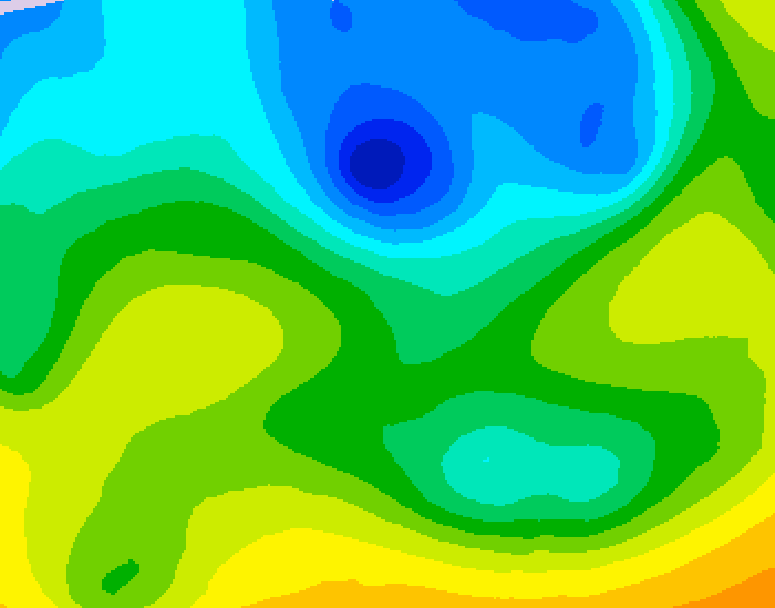 GDPS 500 millibar geopotential height 180 hour forecast chart for Canada based on 2026/04/23 0000Z data