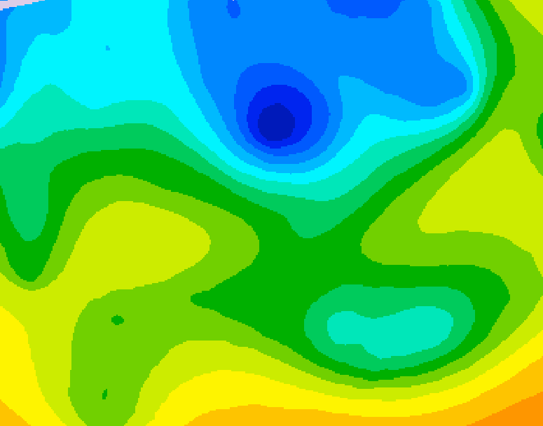 GDPS 500 millibar geopotential height 186 hour forecast chart for Canada based on 2026/04/23 0000Z data