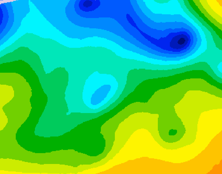 GDPS 500 millibar geopotential height 096 hour forecast chart for Canada based on 2026/04/23 1200Z data