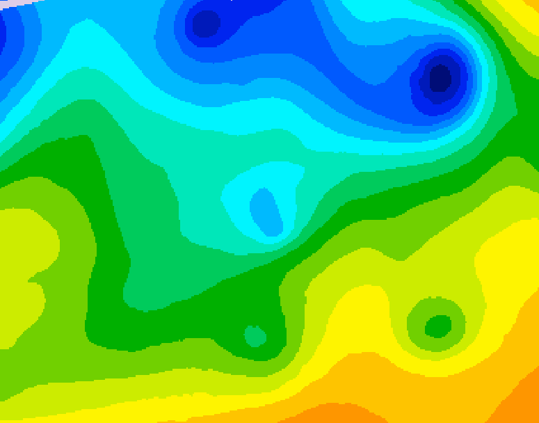 GDPS 500 millibar geopotential height 108 hour forecast chart for Canada based on 2026/04/23 1200Z data