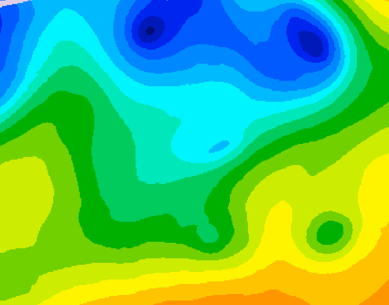 GDPS 500 millibar geopotential height 120 hour forecast chart for Canada based on 2026/04/23 1200Z data