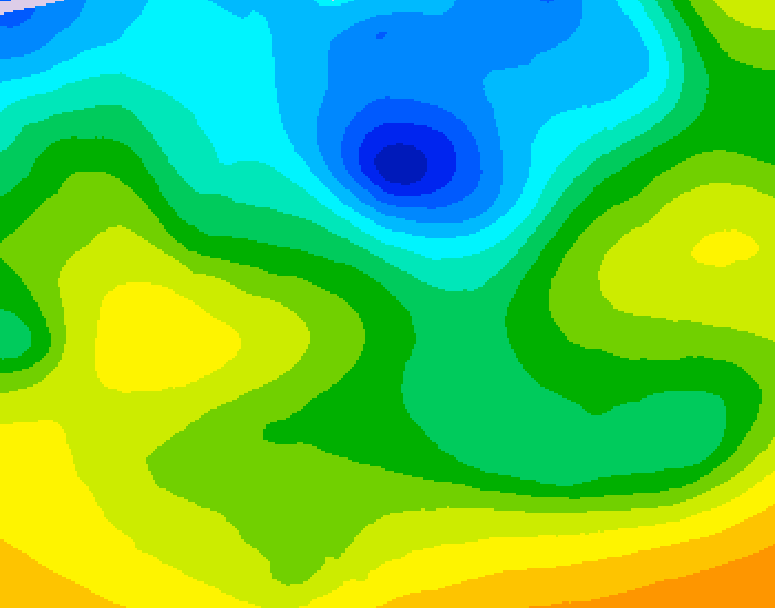 GDPS 500 millibar geopotential height 180 hour forecast chart for Canada based on 2026/04/23 1200Z data