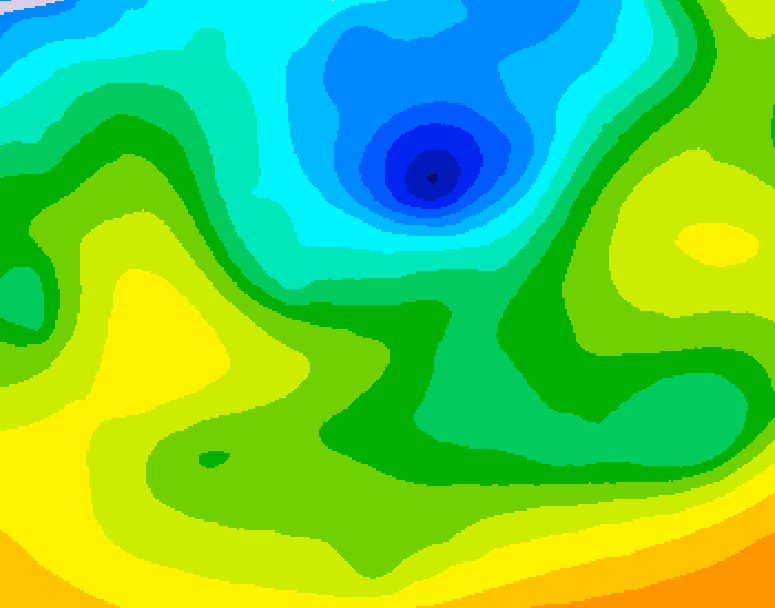 GDPS 500 millibar geopotential height 192 hour forecast chart for Canada based on 2026/04/23 1200Z data