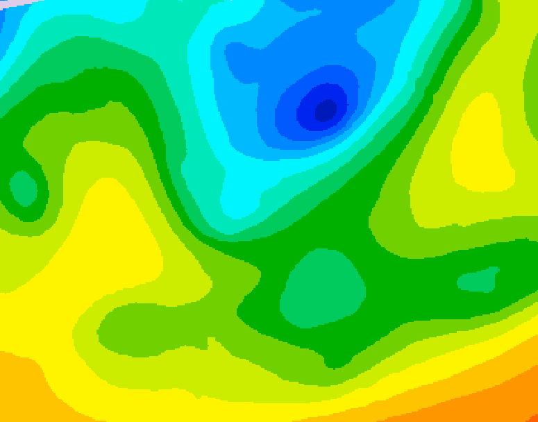 GDPS 500 millibar geopotential height 204 hour forecast chart for Canada based on 2026/04/23 1200Z data