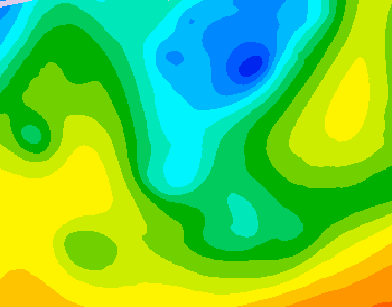 GDPS 500 millibar geopotential height 216 hour forecast chart for Canada based on 2026/04/23 1200Z data