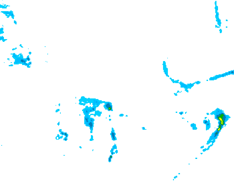 GDPS precipitation 018 hour forecast chart for Canada based on 2026/04/23 0000Z data