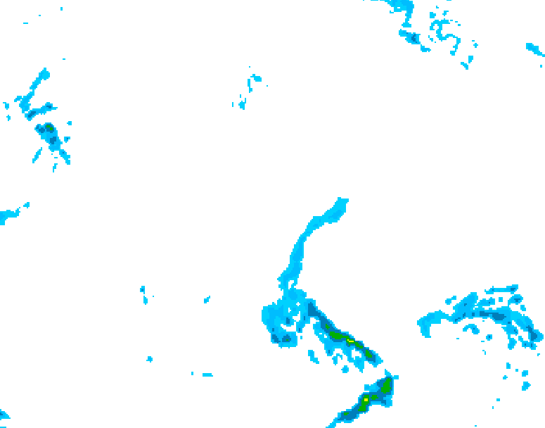 GDPS precipitation 132 hour forecast chart for Canada based on 2026/04/23 0000Z data