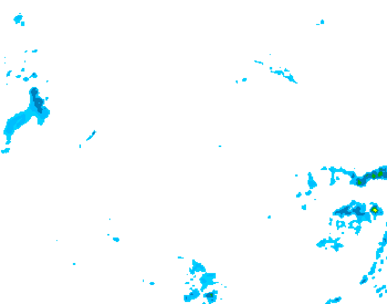 GDPS precipitation 222 hour forecast chart for Canada based on 2026/04/23 0000Z data