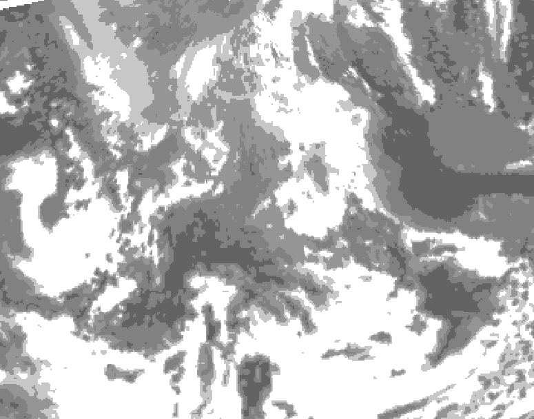 GDPS total cloud 006 hour forecast chart for Canada based on 2026/04/23 0000Z data