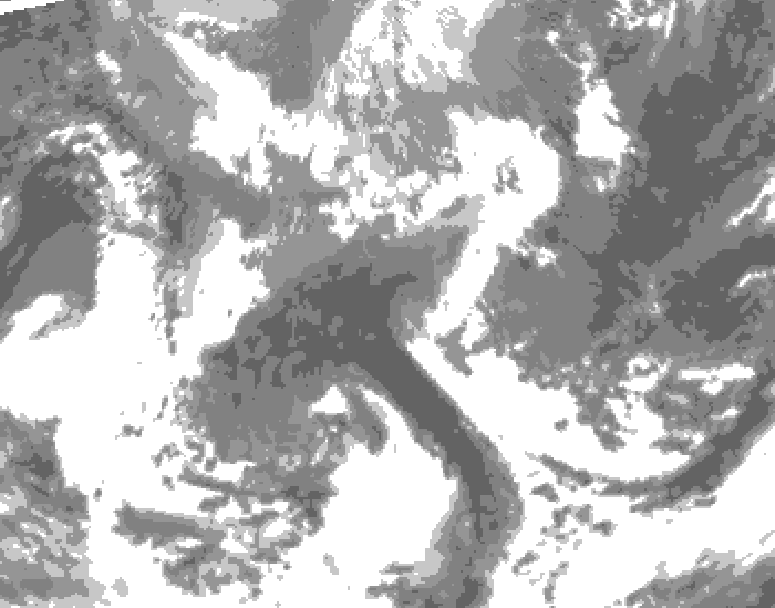 GDPS total cloud 048 hour forecast chart for Canada based on 2026/04/23 0000Z data